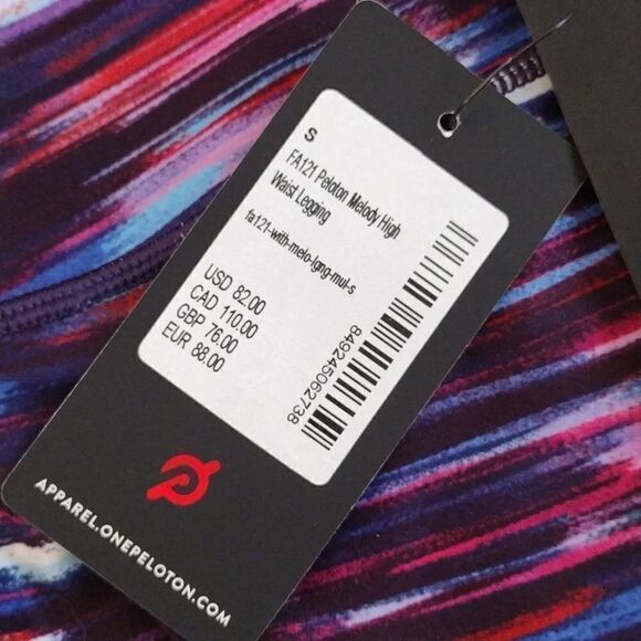 PELOTON Melody Purple Blue High Waist Reversible Workout Leggings Small NWT - Picture 12 of 16
